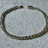 PULSERA CUBANA CON BROCHE DE CAJA 22CM, PLATA .925