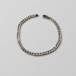PULSERA CUBANA CON BROCHE DE CAJA 21CM, PLATA .925