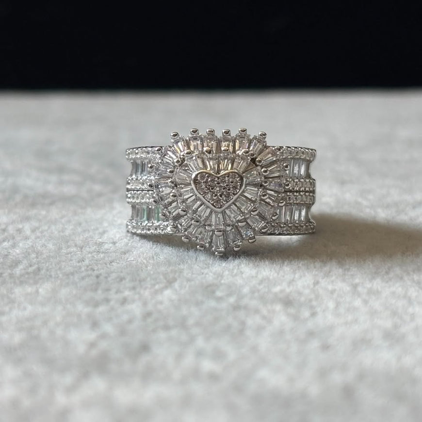 Anillo Corazon #7 Plata