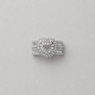 Anillo Corazon #7 Plata