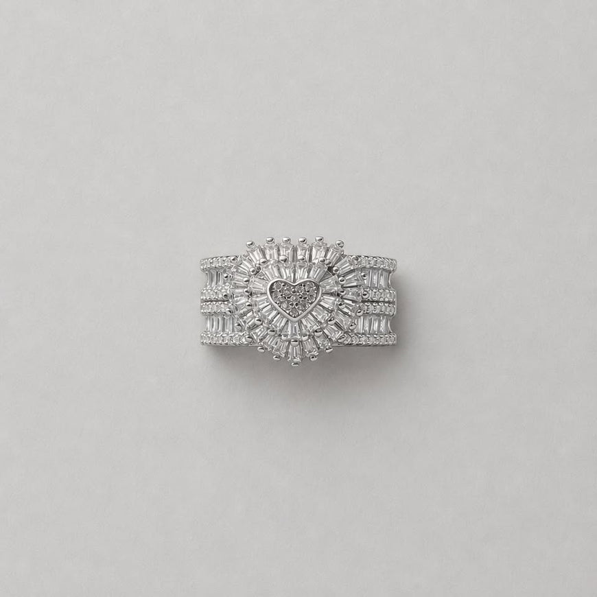 Anillo Corazon #7 Plata