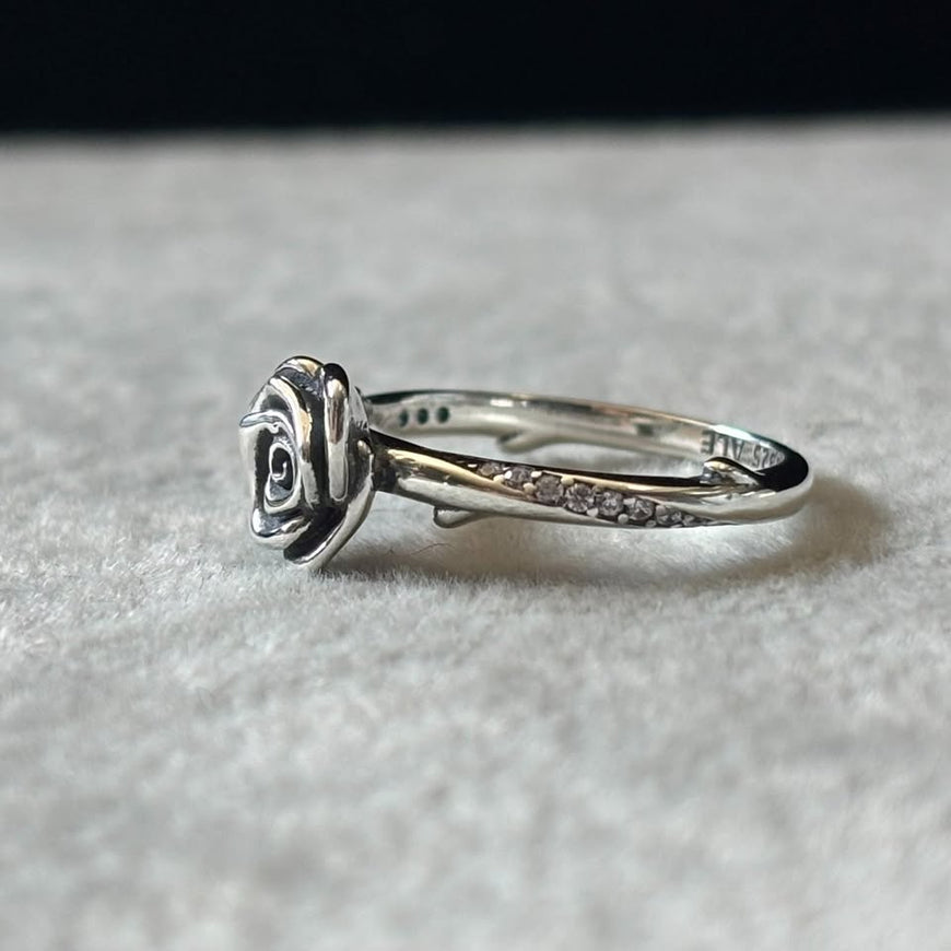 ANILLO INSP. PANDORA DE ROSA, ELIGEN TALLA 5 A LA 9, PLATA