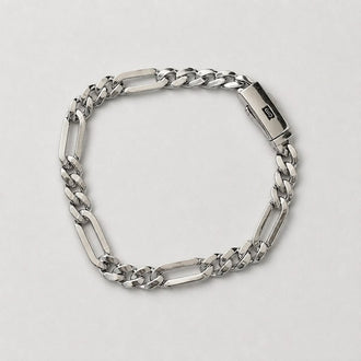 PULSERA INSP. MONACO CHAIN, TALLA 21CM, BAÑO DE RODIO, PLATA .925