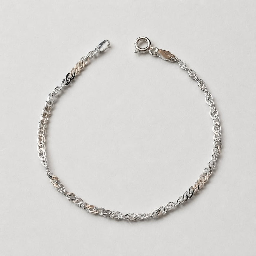 Pulsera eslabon doble 18CM