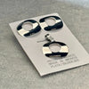 SET DE ARETES Y DIJE REDONDOS ONDULADOS, PLATA .925