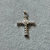 Dije Cruz con rosa plata .925