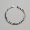 PULSERA CUBANA CON BROCHE DE CAJA 19CM, PLATA .925