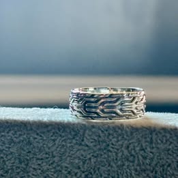 Anillo trensado numbero 11 y #12 plata .925