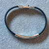 PULSERA AJUSTABLE HILO NEGRO CHACRAS CON DIJE INFINITO, PLATA .925