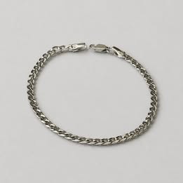 PULSERA CUBANA 20CM, PLATA .925
