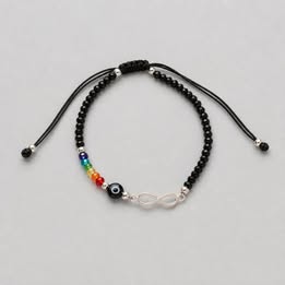 PULSERA CAUCHO CON PLACA 3 LINEAS, PLATA .925