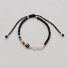PULSERA CAUCHO CON PLACA 3 LINEAS, PLATA .925