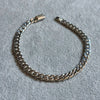 PULSERA CUBANA CON BROCHE DE CAJA 19CM, PLATA .925