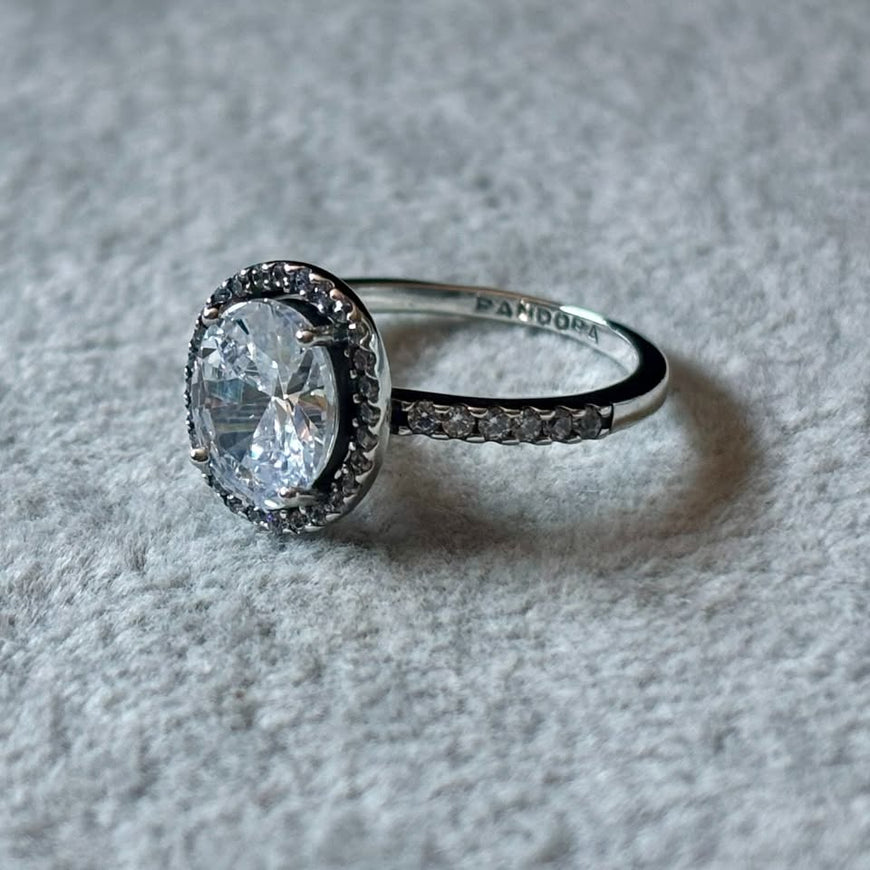 Anillo Pan con zirconia blanca talla 6,7,8