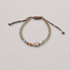 PULSERA AJUSTABLE HILO CAFE CON DIJE INSP. TOUS, PLATA .925