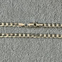 CADENA CUABANA DIAMANTADA DELGADA 60CM, PLATA .925