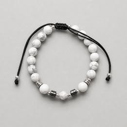 PULSERA AJUSTABLE CON PIEDRA JAULITA Y EMATITE, PLATA .925