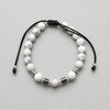 PULSERA AJUSTABLE CON PIEDRA JAULITA Y EMATITE, PLATA .925