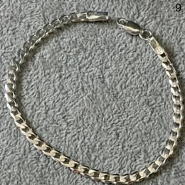 PULSERA CUBANA 18CM, PLATA .925