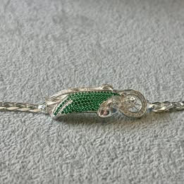 ESCLAVA DE SAN JUDAS CON CADENA CUBANA 20CM, PLATA .925