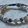 PULSERA AJUSTABLE CON PIEDRA JAULITA Y EMATITE, PLATA .925