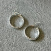 ARRACADA DIAMANTADA ANCHA MEDIANA, PLATA .925
