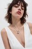 COLLAR PAPER CLIP Y DIJE DE CORAZON BOMBEADO