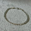 PULSERA CUBANA 20CM, PLATA .925