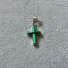 Dije Cruz hecha a mano en colores metalicos, plata, morado, azul, verde, amarillo, naranja y tornasol
