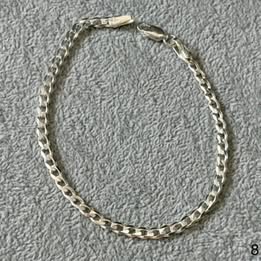 PULSERA CUBANA 20CM, PLATA .925