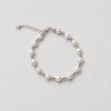 PULSERA CON PERLAS Y BOLITAS DE PLATA, PLATA .925