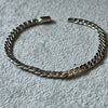 PULSERA CUBANA CON BROCHE DE CAJA 18CM, PLATA .925