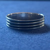 ANILLO DE BANDA 3 RIELES OXIDADO, ELIGEN TALLA 7, 8, 9, 10, 11,12,13 Plata .925