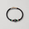 Pulsera mundial de piel and stainless steel color Navy Blue(3), Red (9) Dark Brown/Black (20) Orange (1)