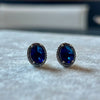 Aretes De piedra natural Azul Marino