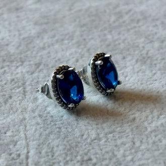 Aretes De piedra natural Azul Marino