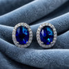 Aretes De piedra natural Azul Marino