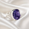 Anillo plata con amatista adjustable