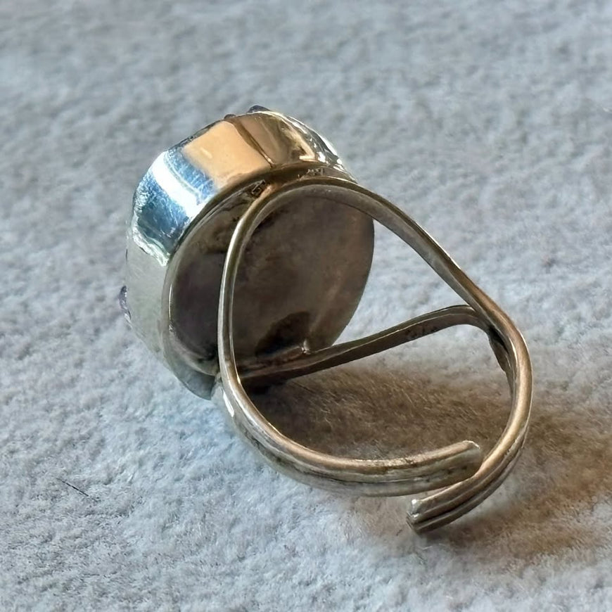 Anillo plata con amatista adjustable