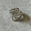 Anillo de Ola con circonias, Talla 7 Plata .925