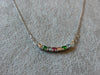COLLAR DE PIERDAS NATURALES, BAÑO DE RODIO, PLATA .925