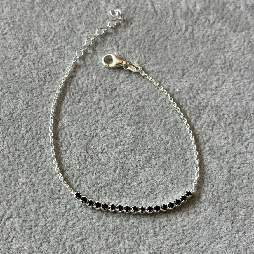 Pulsera Tennis con Cadena 19cm, Plata .925