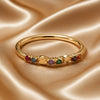 Anillo con estrella bano de oro, Talla 6, 8. Plata .925
