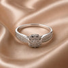 ANILLO SOLITARIO, ELIGEN TALLA 6,7,8,9, BAÑO DE RODIO, PLATA . 925