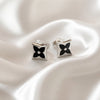 ARETE COLOR NEGRO, PLATA .925