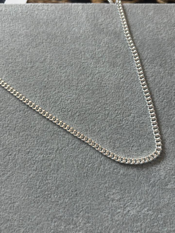 Collar Plata.925 de Cadena Cubana