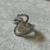 Anillo de Ola con circonias, Talla 7 Plata .925