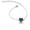 Pulsera con Onix oso forma corazon, Plata .925