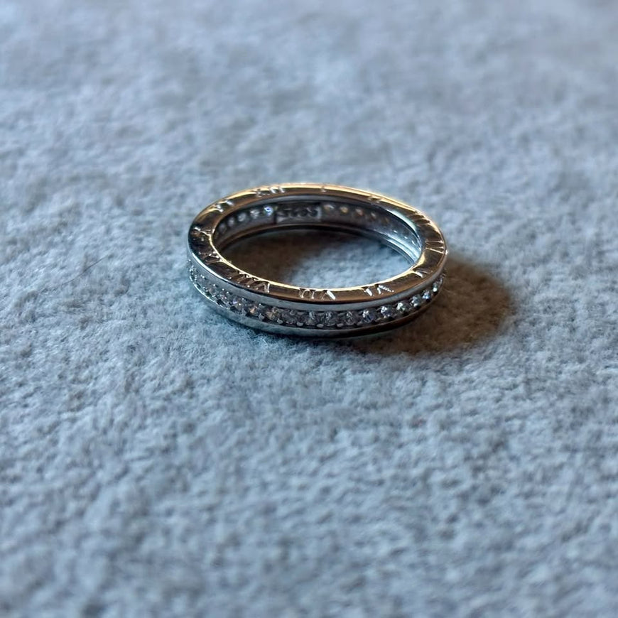 ANILLO, ELIGEN TALLA 7,8 BAÑO DE RODIO, PLATA .925