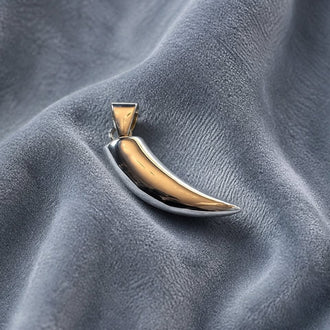 DIJE DE COLMILLO, PLATA .925